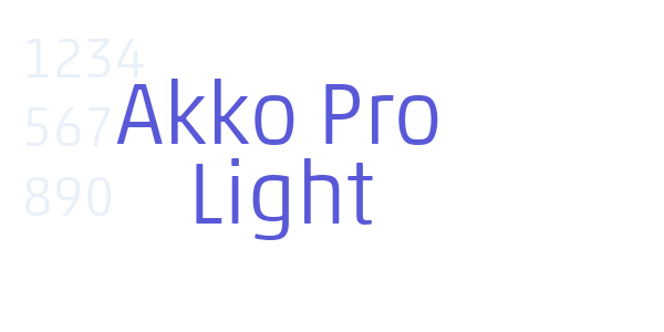 Akko Pro Light font free