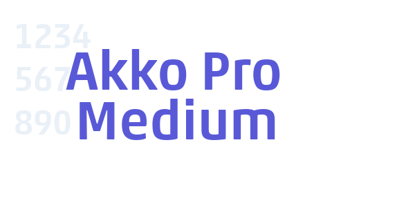 Akko Pro Medium font free