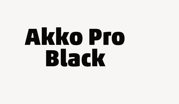 Akko Pro Black Font