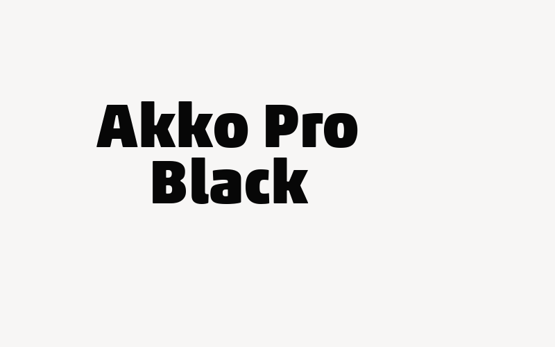 Akko Pro Black Font