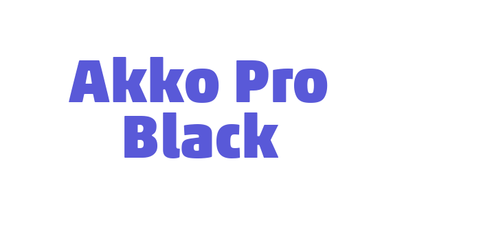 Akko Pro Black Font Download