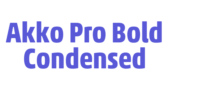 Akko Pro Bold Condensed Font