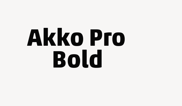 Akko Pro Bold Font