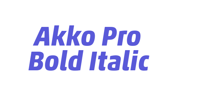 Akko Pro Bold Italic Font Download