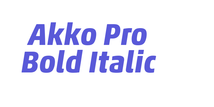 Akko Pro Bold Italic Font