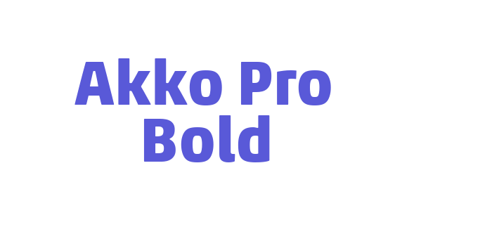 Akko Pro Bold Font Download