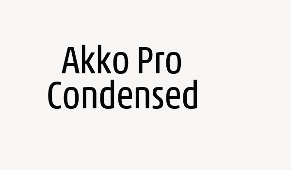 Akko Pro Condensed Font