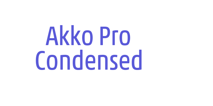 Akko Pro Condensed Font Download