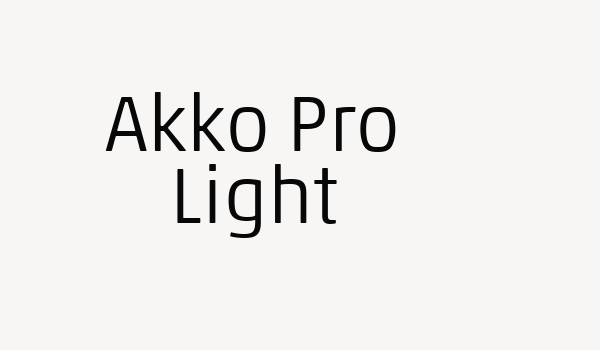 Akko Pro Light Font