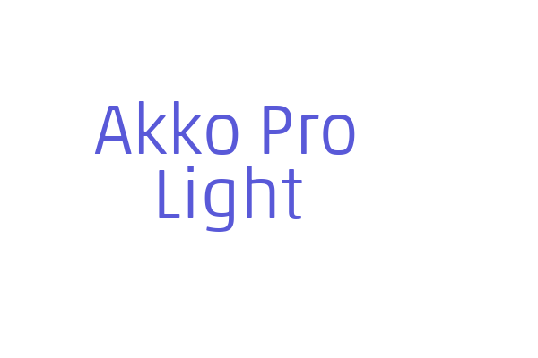 Akko Pro Light Font