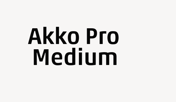 Akko Pro Medium Font