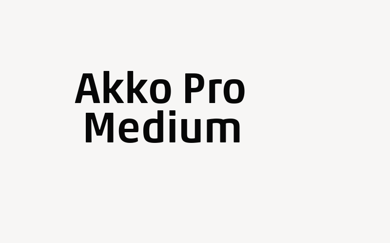 Akko Pro Medium Font