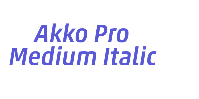 Akko Pro Medium Italic Font Download