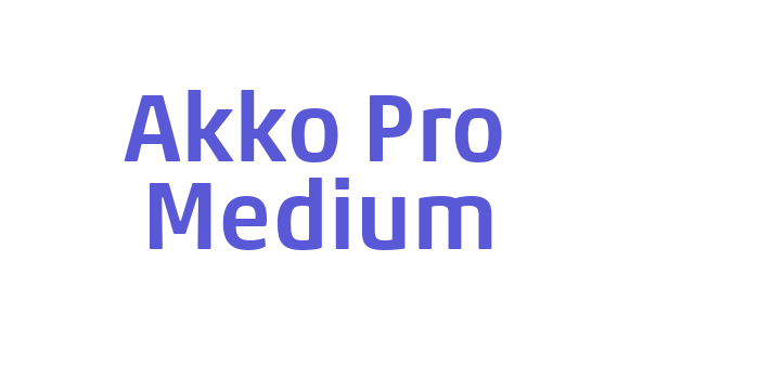 Akko Pro Medium Font Download