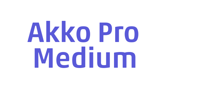 Akko Pro Medium Font