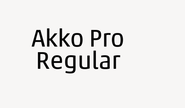 Akko Pro Regular Font