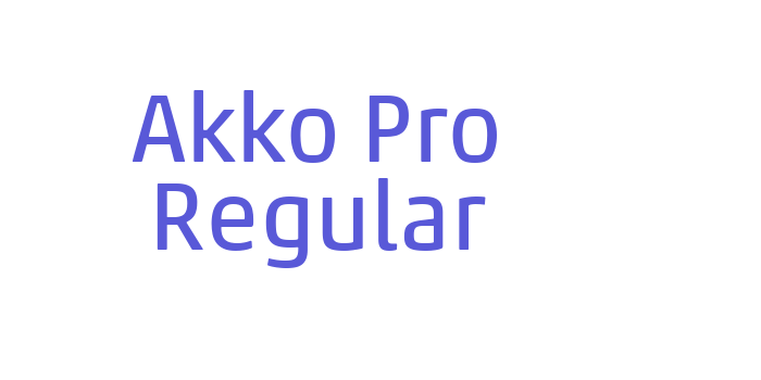 Akko Pro Regular Font Download