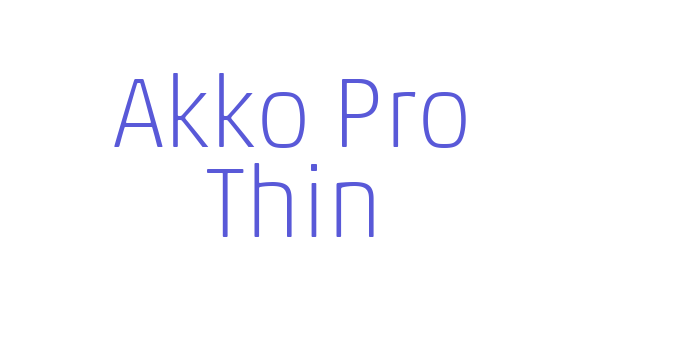 Akko Pro Thin Font