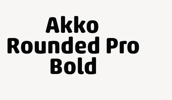 Akko Rounded Pro Bold Font