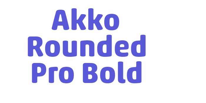 Akko Rounded Pro Bold Font