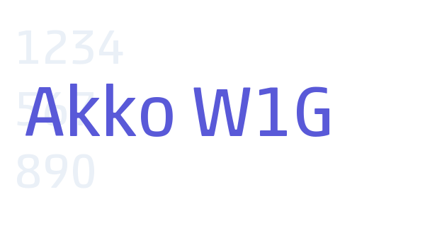 Akko W1G Font