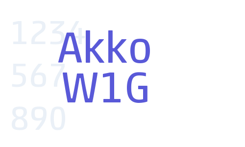 Akko W1G Font