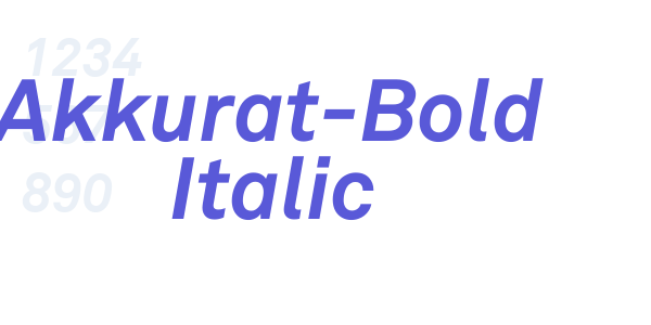 Akkurat-Bold Italic font