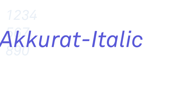 Akkurat-Italic font free