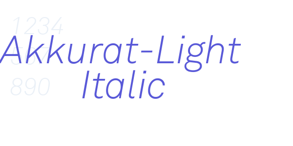 Akkurat-Light Italic font free