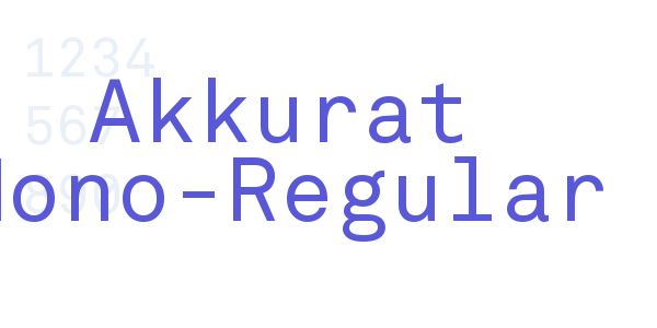 Akkurat Mono-Regular font free