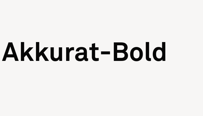 Akkurat-Bold font download