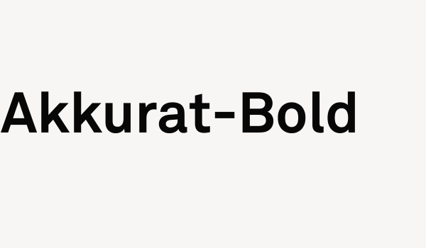 Akkurat-Bold Font