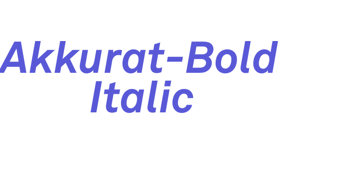 Akkurat-Bold Italic Font Download