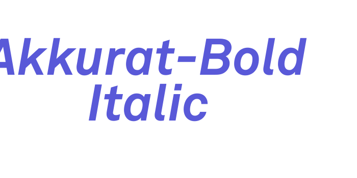 Akkurat-Bold Italic Font