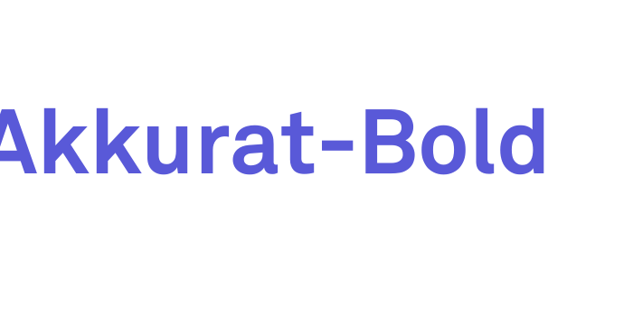 Akkurat-Bold Font