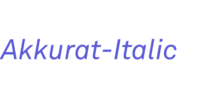 Akkurat-Italic Font Download