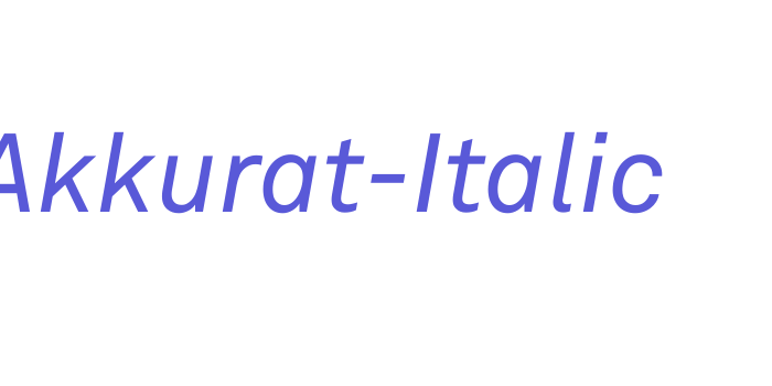 Akkurat-Italic Font