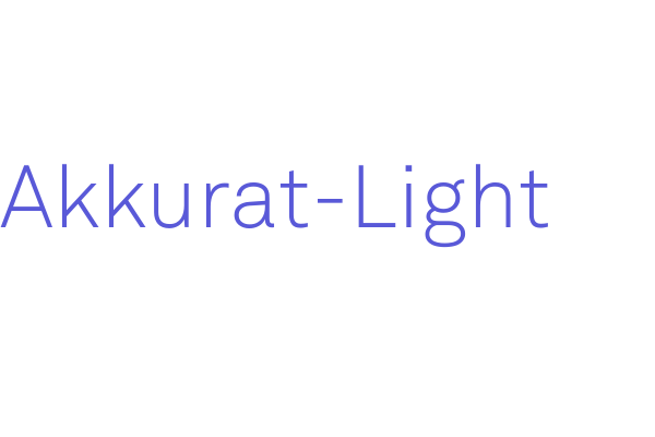 Akkurat-Light Font