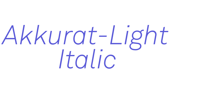 Akkurat-Light Italic Font Download