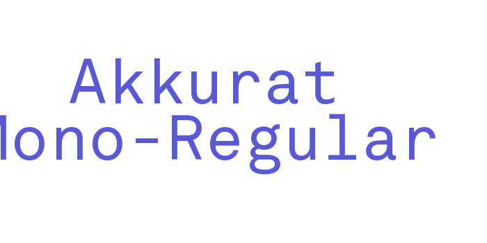 Akkurat Mono-Regular Font Download