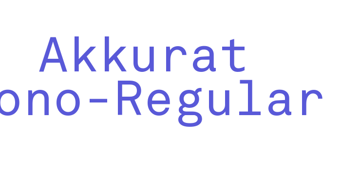 Akkurat Mono-Regular Font