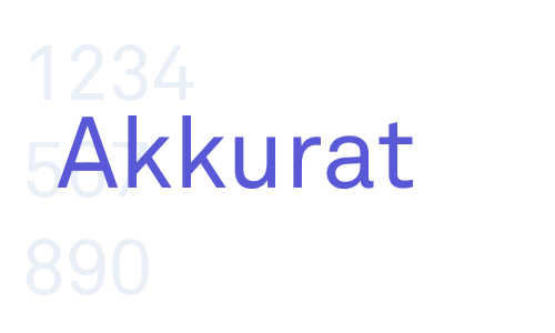 Akkurat Font