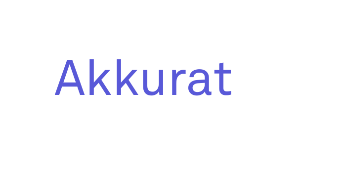 Akkurat Font