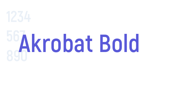 Akrobat Bold font free