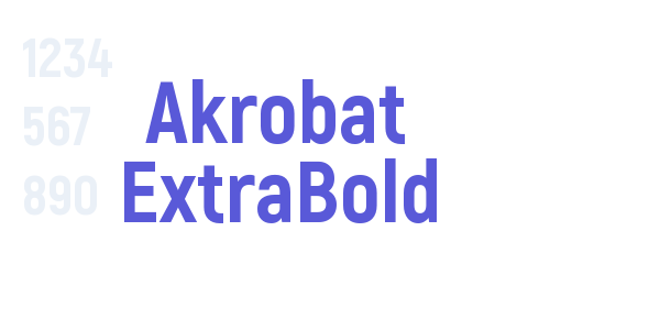 Akrobat ExtraBold font free