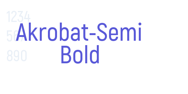 Akrobat-Semi Bold font free