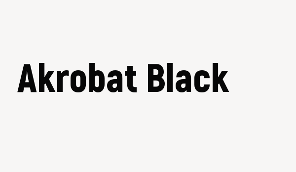 Akrobat Black Font