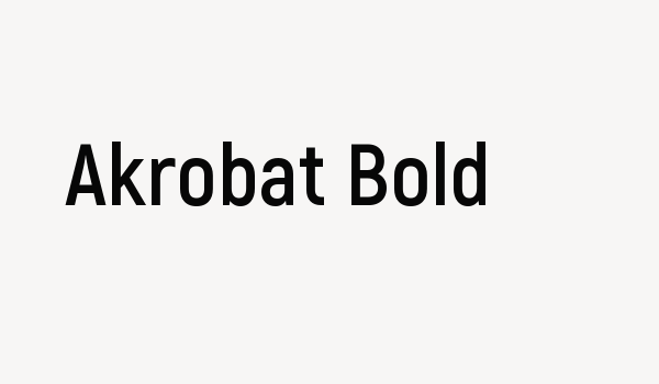 Akrobat Bold Font