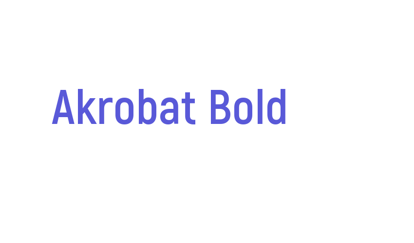 Akrobat Bold Font Download