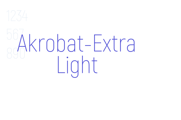 Akrobat-Extra Light Font Download